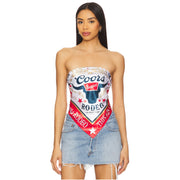 This Ain'T My First Coors Rodeo - Silky Bandana - Vintage Red