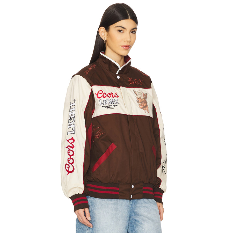 Team Ahroooo - Racing Jacket - Bone & Brown