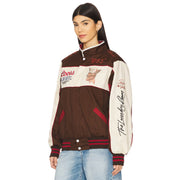 Team Ahroooo - Racing Jacket - Bone & Brown