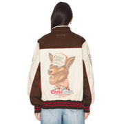 Team Ahroooo - Racing Jacket - Bone & Brown