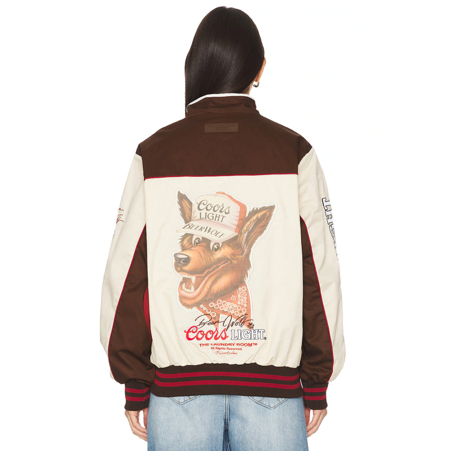 Team Ahroooo - Racing Jacket - Bone & Brown