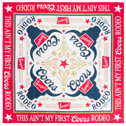 This Ain'T My First Coors Rodeo - Silky Bandana - Vintage Red