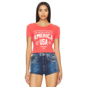 Welcome To America - Baby Tee - Vintage Red