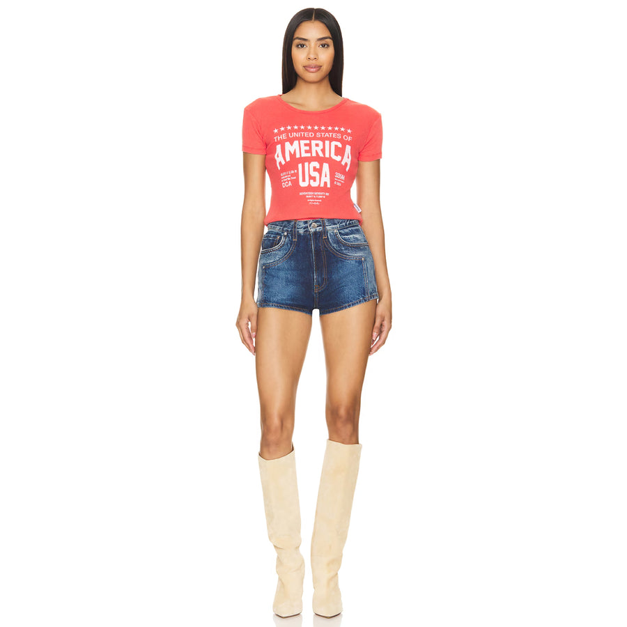 Welcome To America - Baby Tee - Vintage Red