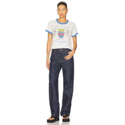 Saint Barth Crest - Perfect Ringer Tee - White & Blue