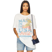 Coca Cola USA Banner - Oversized Tee - White