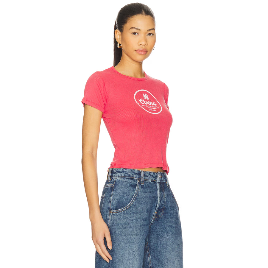 Coors Fine Banquet Beer - Baby Tee - Vintage Red - The Laundry Room