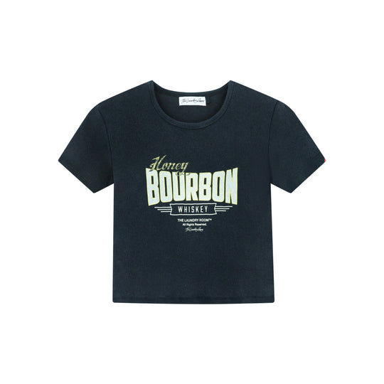 Honey Bourbon Whiskey - Baby Tee - Black Snow - The Laundry Room