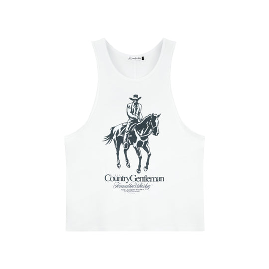 Country Gentleman Tennessee Whiskey - Papa Tank - White - The Laundry Room
