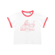 Saint Tropez Fish - Perfect Ringer Tee - White & Red - The Laundry Room