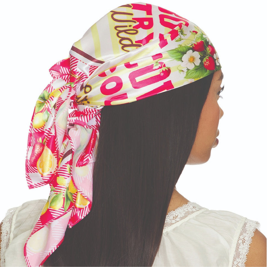 Cowboy Country Grown Wild Berries - Silky Bandana - Red Gingham - The Laundry Room