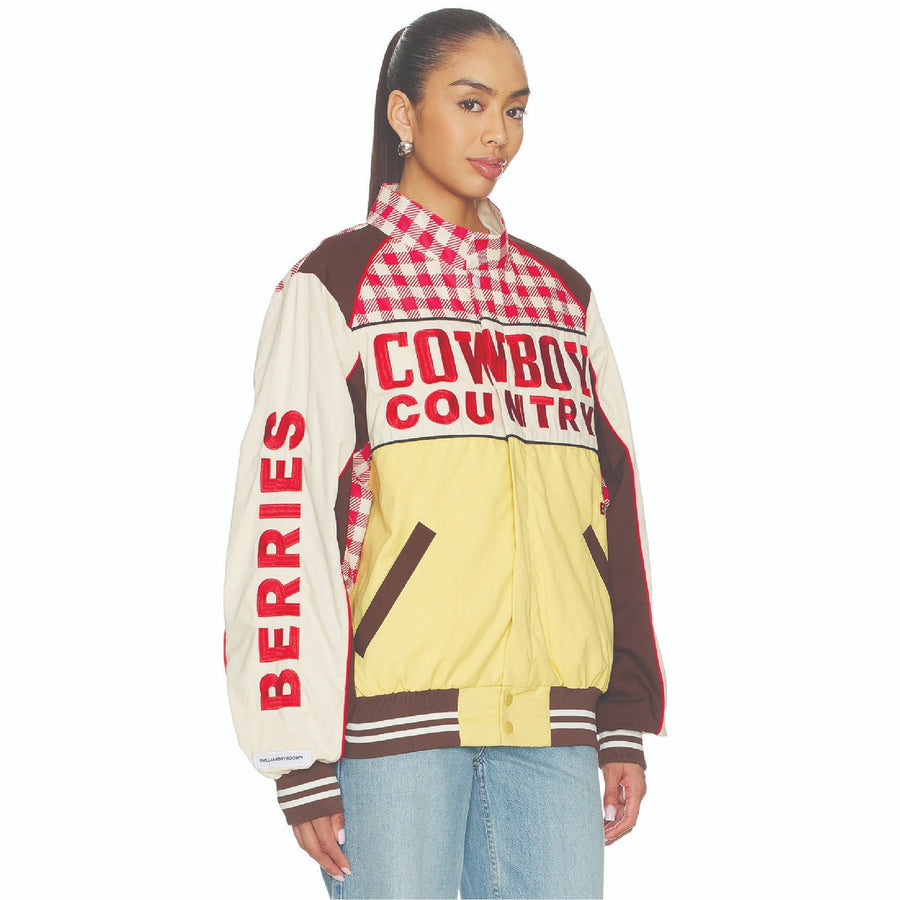 Cowboy Country Grown Wild Berries - Racing Jacket - Red Gingham - The Laundry Room
