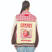 Cowboy Country Grown Wild Berries - Racing Jacket - Red Gingham - The Laundry Room