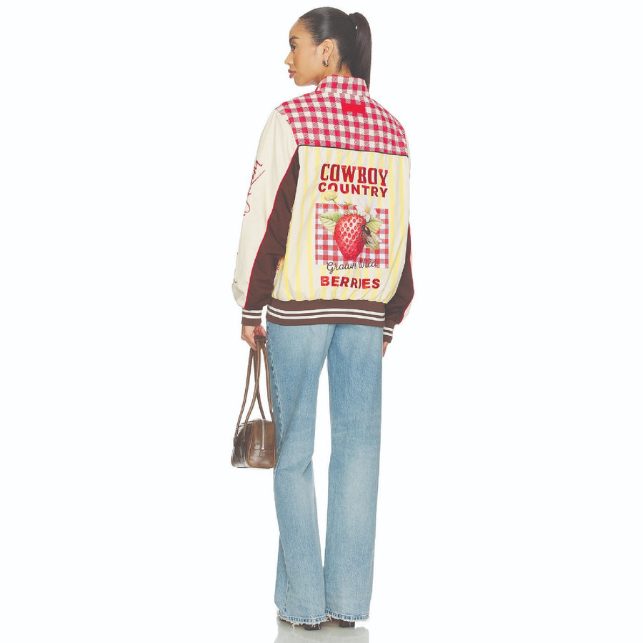 Cowboy Country Grown Wild Berries - Racing Jacket - Red Gingham - The Laundry Room