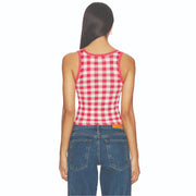 Cowboy Country Denim - Rib Tank - Red Gingham - The Laundry Room