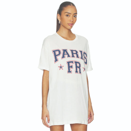 Paris FR - Oversized Tee - White - The Laundry Room