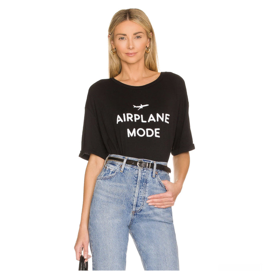 Airplane Mode - Oversized Tee - Black - The Laundry Room