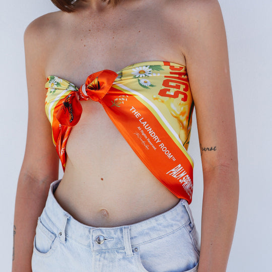 Palm Springs Metamorphosis - Silky Bandana - Vintage Yellow - The Laundry Room