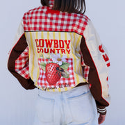 Cowboy Country Grown Wild Berries - Racing Jacket - Red Gingham - The Laundry Room