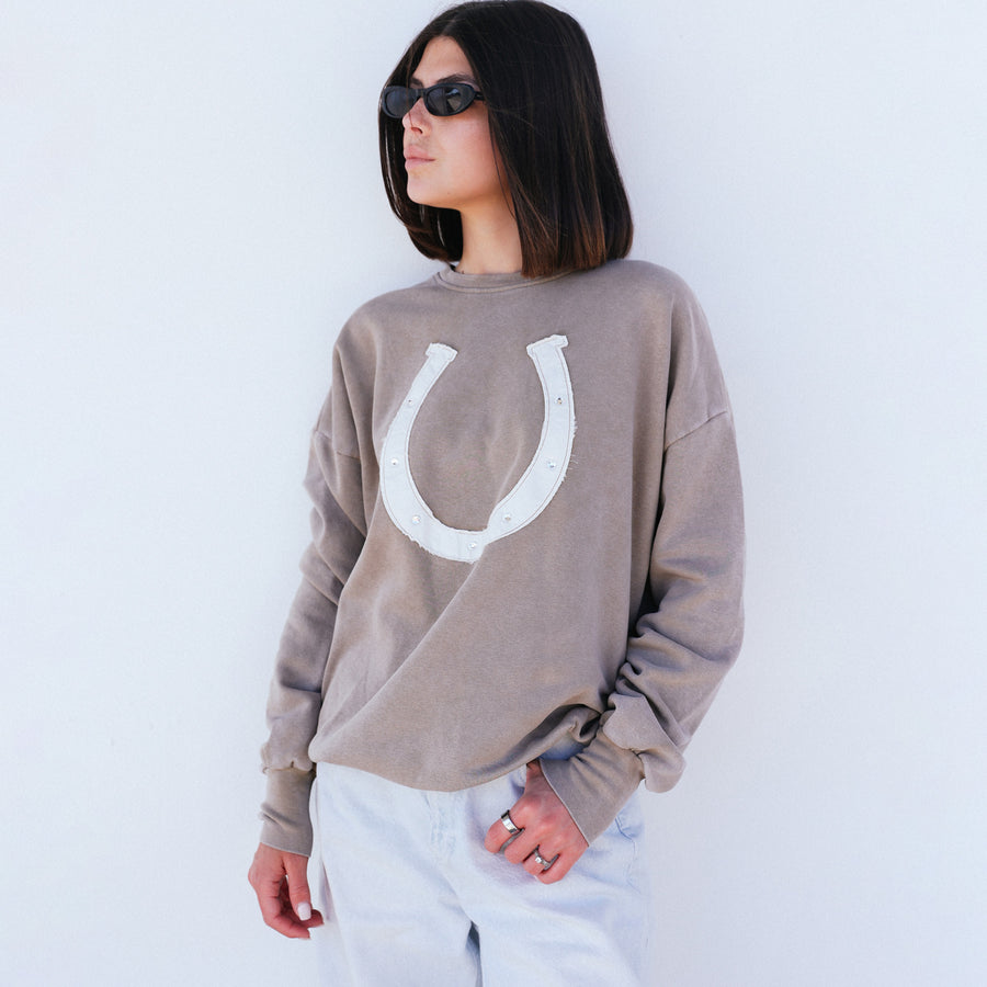 Horseshoe Patchwork - Jump Jumper - Camel Gold - The Laundry Room