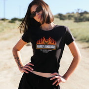 Hardly Dangerous Flames - Baby Tee - Black Snow - The Laundry Room