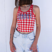 Cowboy Country Denim - Rib Tank - Red Gingham - The Laundry Room