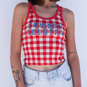 Cowboy Country Denim - Rib Tank - Red Gingham - The Laundry Room