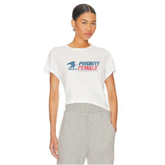 USPS Priority Female - Perfect Tee - White - The Laundry Room