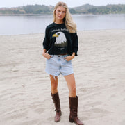 Officially Ruffled - Crop Jumper - Black Snow