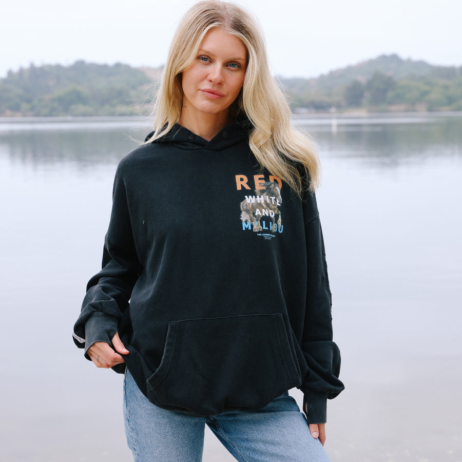 Red White And Malibu - Hideout Hoodie - Black Snow