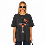 Devil's Midnight Margaritas - Oversized Tee - Black Snow