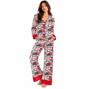 Happy Coca-Cola Holidays - Silky PJ Set - White & Red